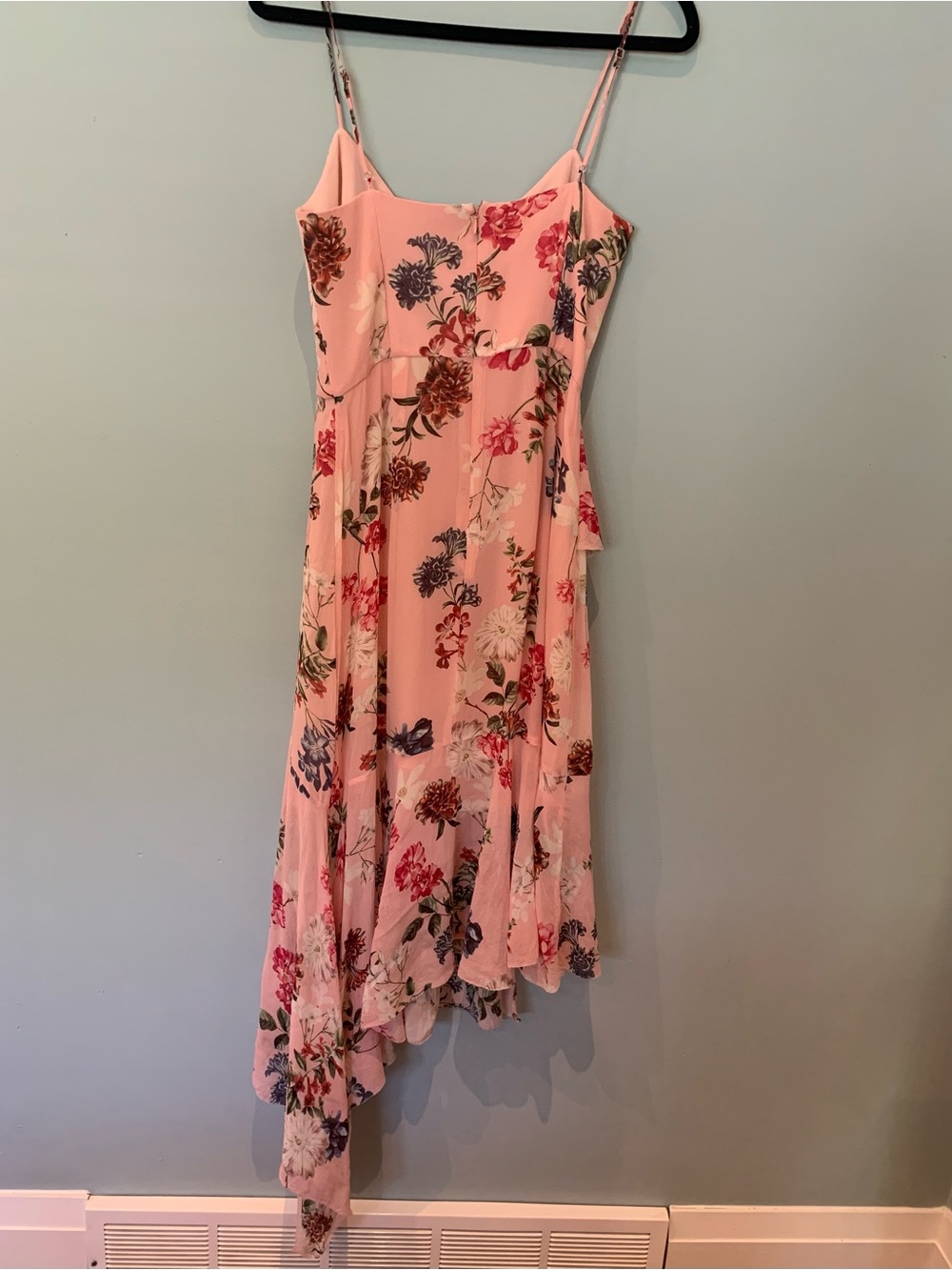 NICHOLAS Floral Pink Asymmetrical Slip Dress